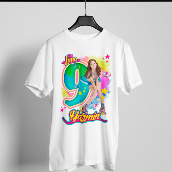 Kírsam Playera Blanca Personalizada Cumpleaños Soy luna