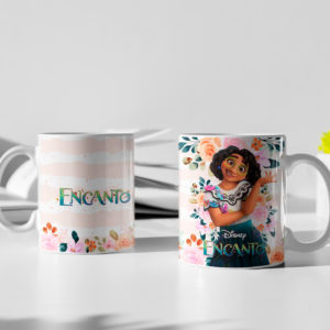 Kírsam Taza Blanca Personalizada Encanto Mirabel sonrisa