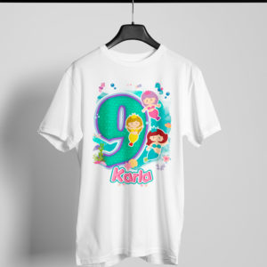 Kírsam Playera Blanca Personalizada Cumpleaños Sirenas