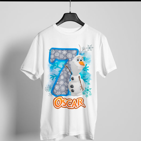 Kírsam Playera Blanca Personalizada Cumpleaños Olaf