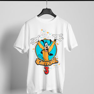 Kírsam Playera Blanca Personalizada Cumpleaños Goofy